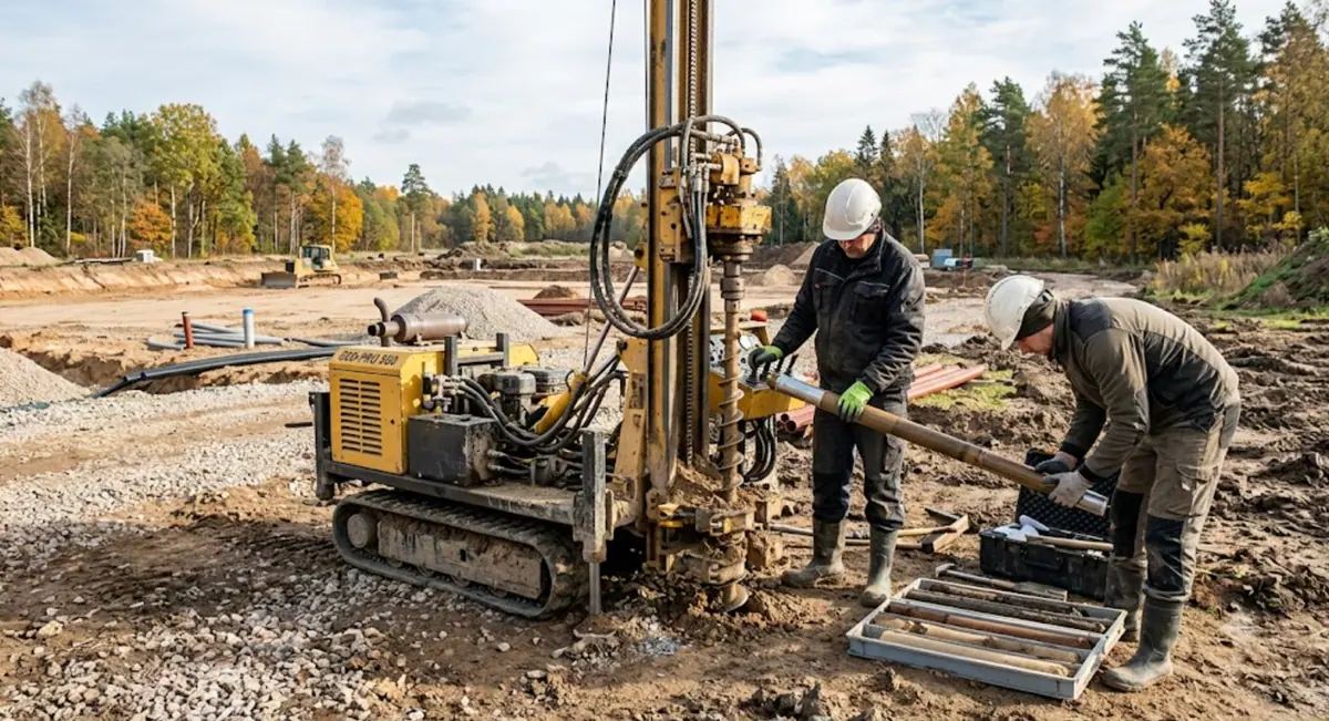 Company project photo: engineering geological investigation establishes ground structure and properties before design or construction