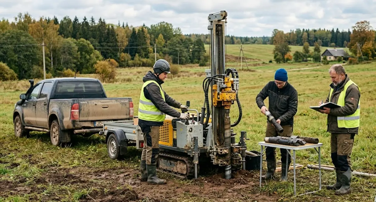 Company project photo: engineering geological investigation establishes ground structure and properties before design or construction