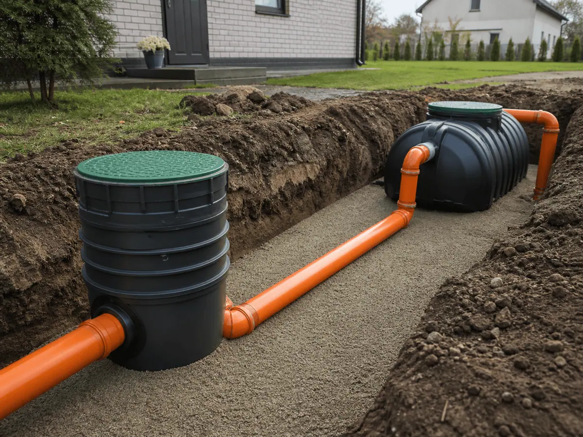 Close view of the installed equipment or completed result