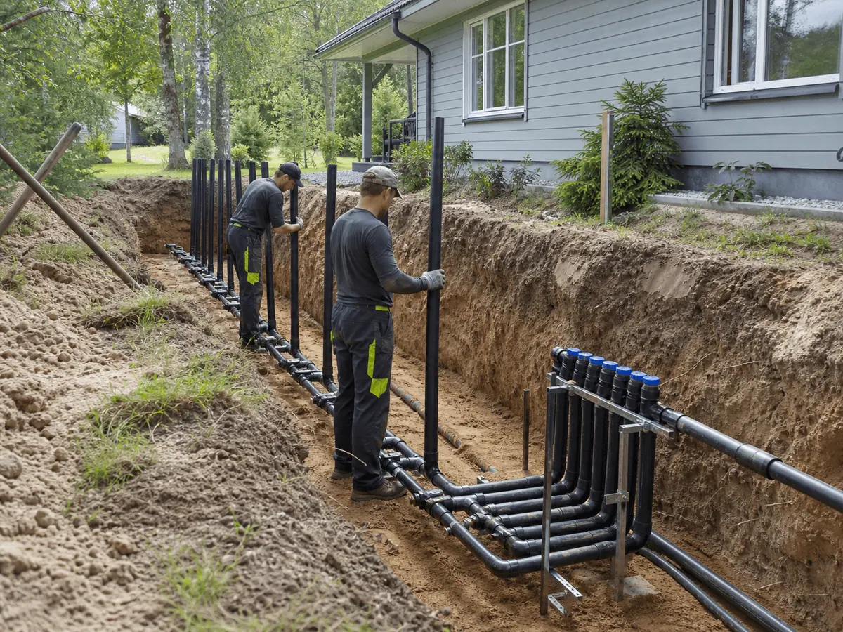 Company project photo: a geothermal system uses heat stored in the ground