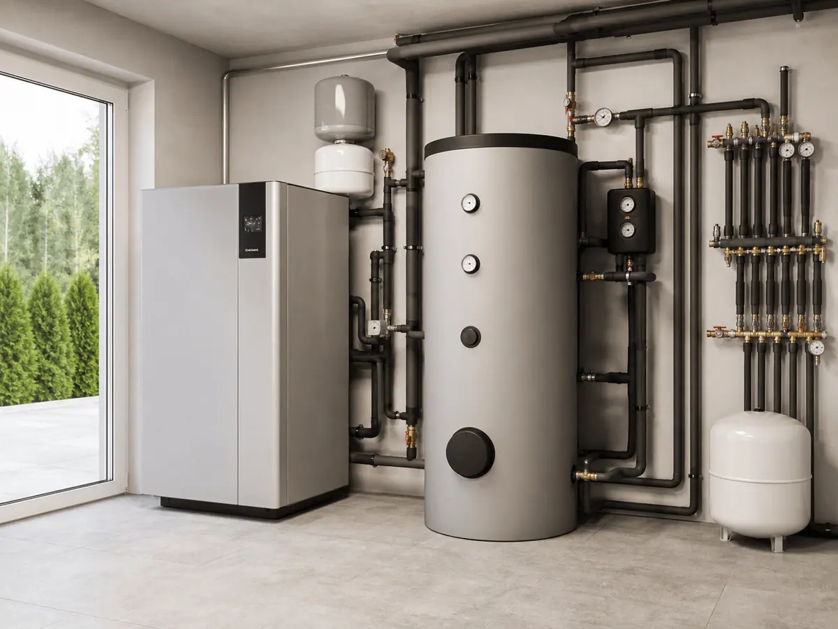 Close view of the installed equipment or completed result