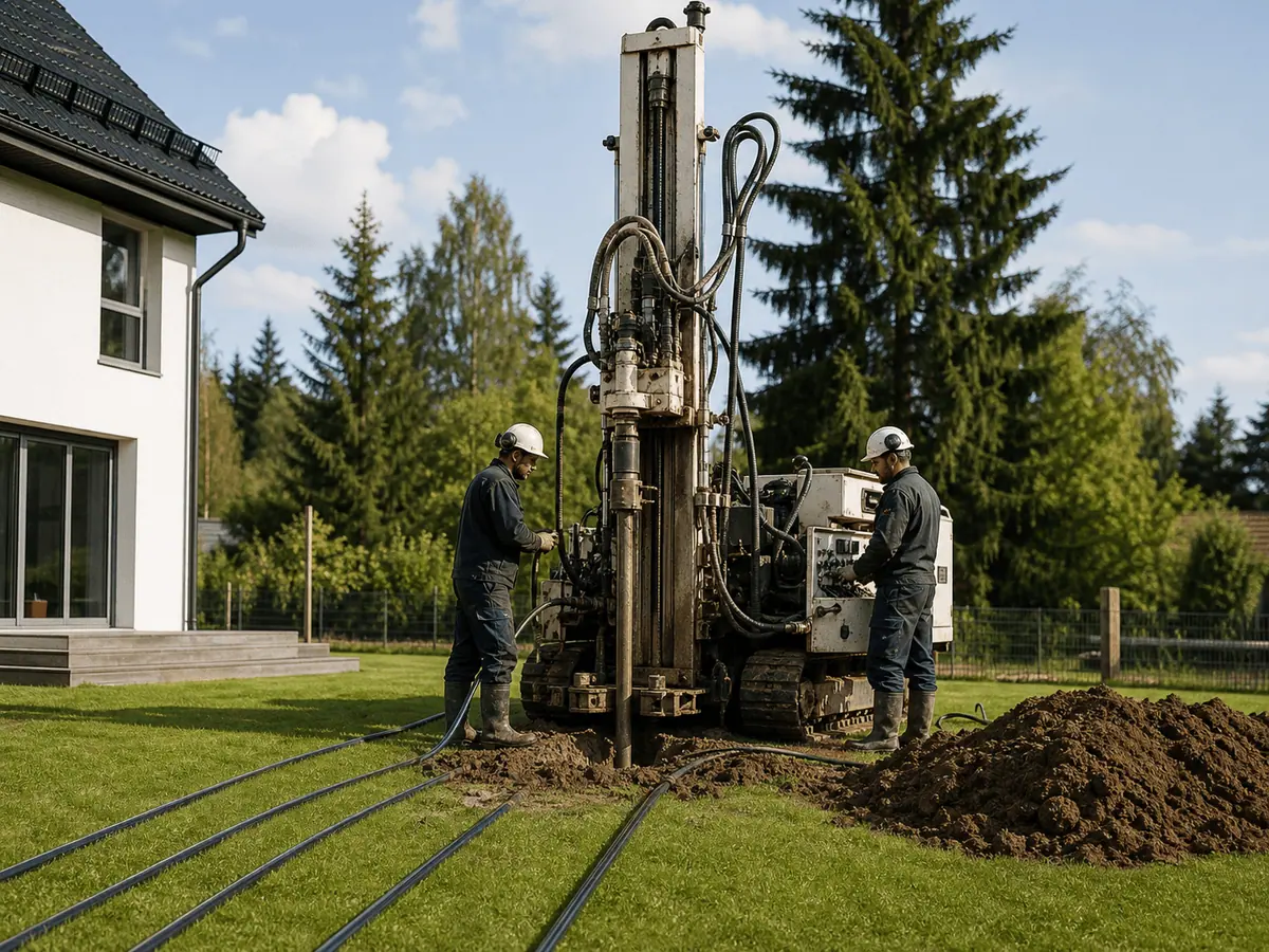 Company project photo: a geothermal system uses heat stored in the ground