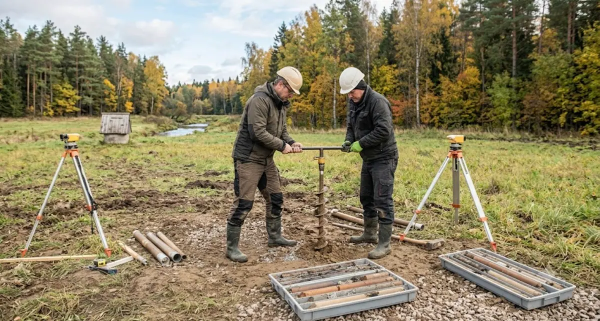 Company project photo: a water-well solution starts with a review of the site and geological conditions