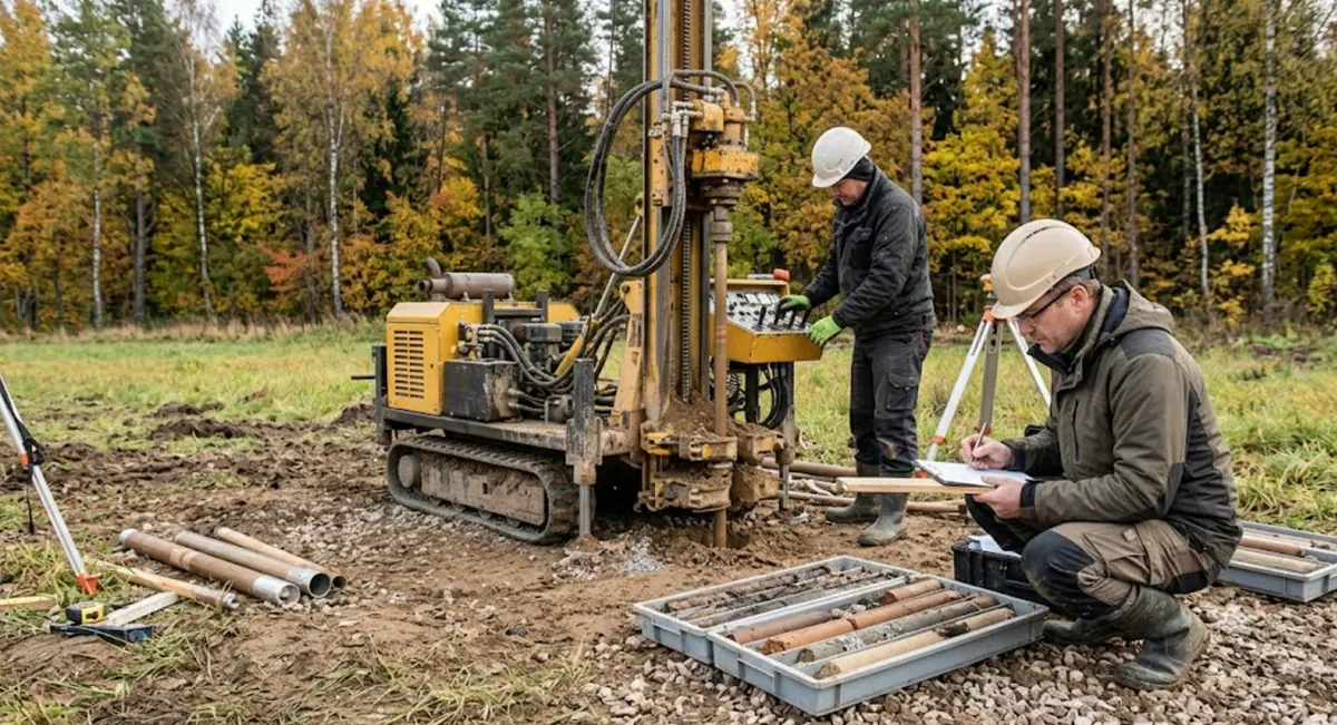 Company project photo: a water-well solution starts with a review of the site and geological conditions